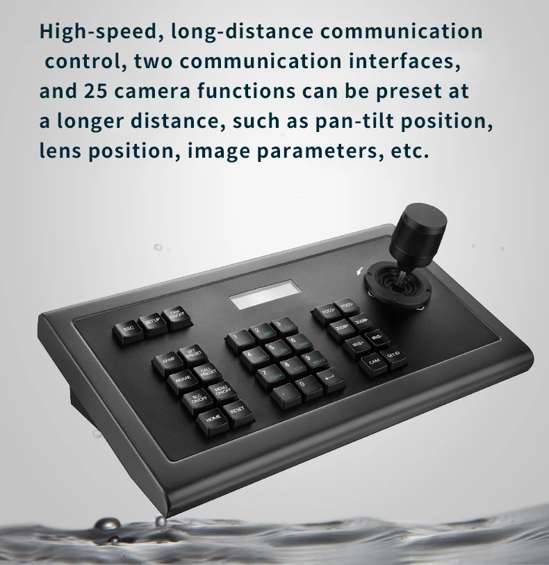 Camera Control Keyboard PTZ Controller Joystick RS232/422 Broadcasting Conference for Meeting Network Console Black KBD1010