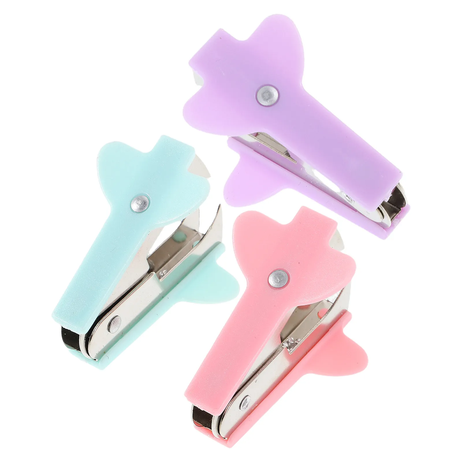 

3Pcs Pocket Staple Remover Compact Design Bright Colors Functional and Decorative for Office Workspace Stationery Lovers Must
