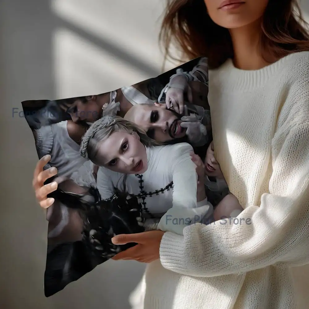 Singer L-Lady Gaga Pillow Case Square Double-Sided Printing Short Plush Sofa Cushion Cover Bedroom Office Sofa Gifes