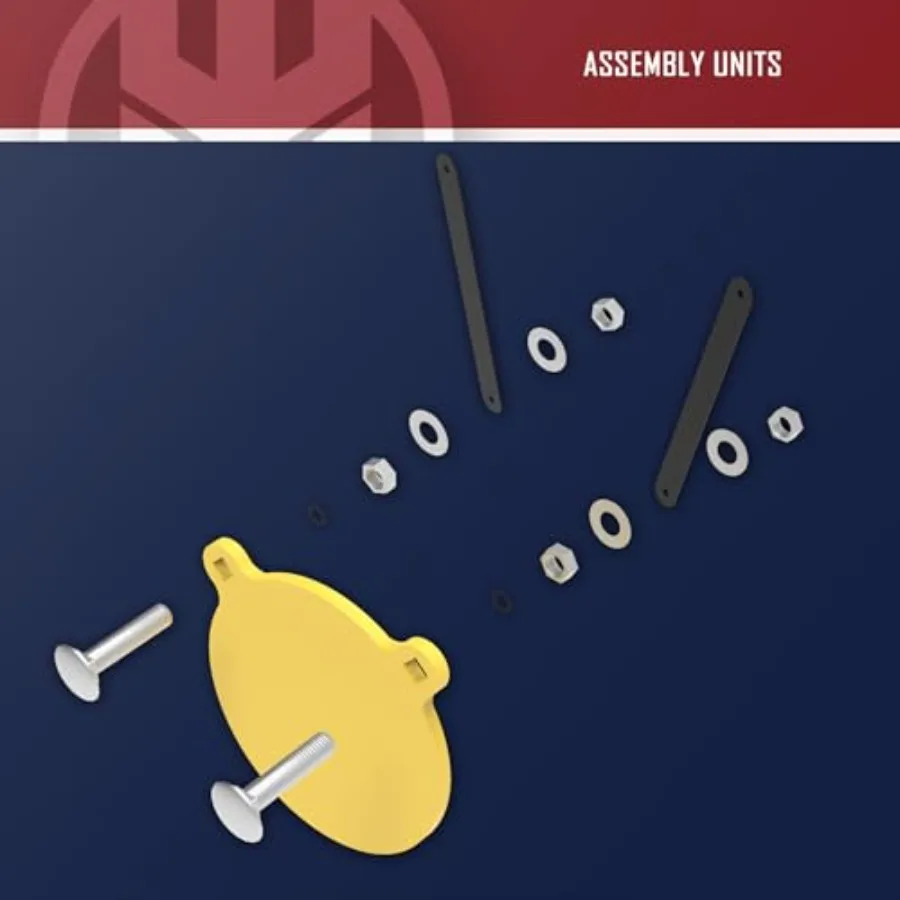 أهداف Gong AR500 مقاس 4 بوصات و6 بوصات و8 بوصات و1/2 بوصة لنطاق الرماية، مجموعة أهداف معدنية، أصفر #3