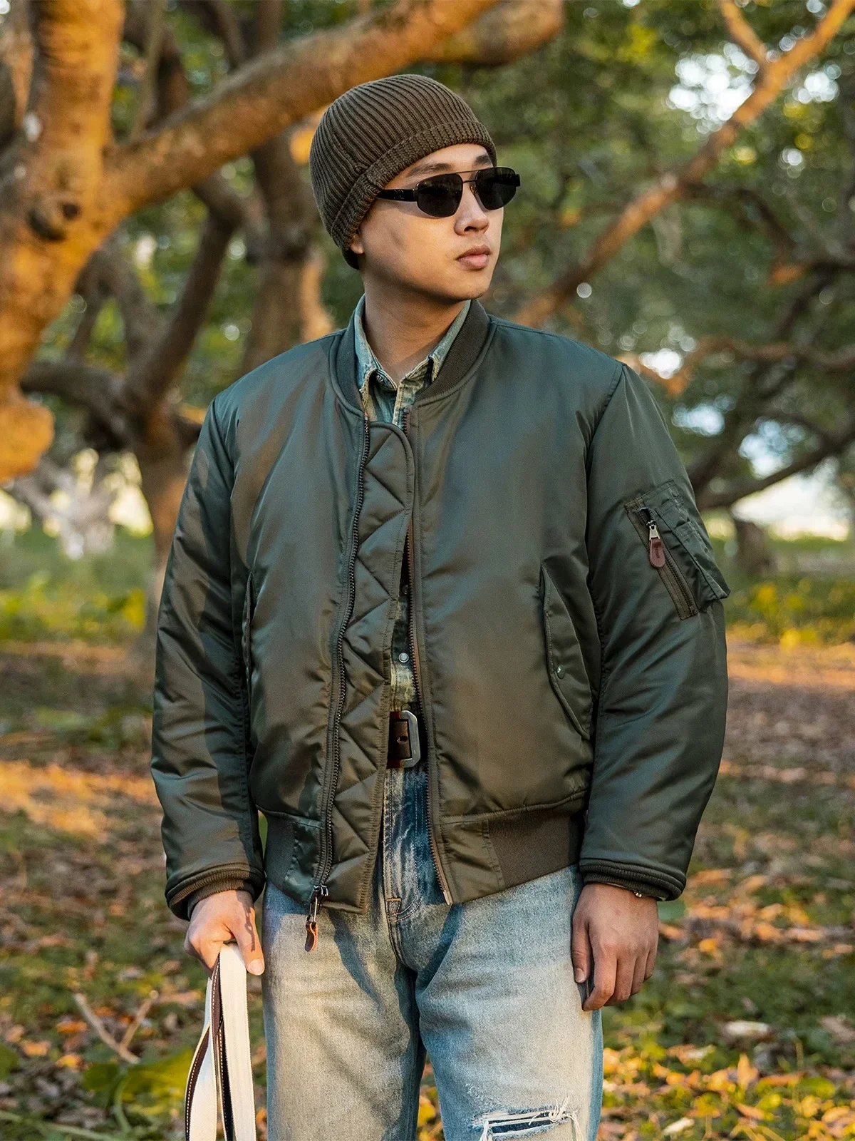 Red Tornado MA-1 Bomber Jacket Autumn Winter Men's Flight Nylon Insulated Coat