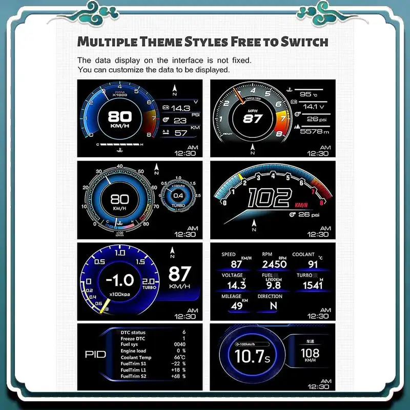 

ABTU-A500 GPS HUD Head-Up Display OBD Speedometer Universal Durable Easy Install Easy To Use