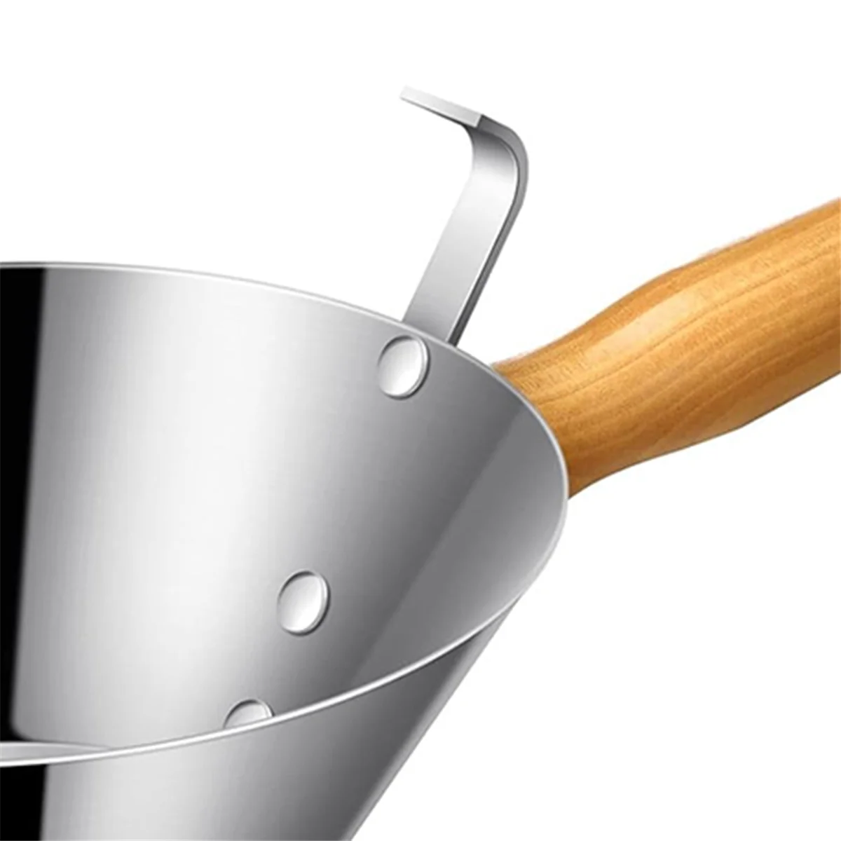 ABNJ Galvanized Steel Bucket Scoop Wood Handle Strong Heavy Duty Rust Bucket Scoop for Construction Landscaping Stucco Tools view 4