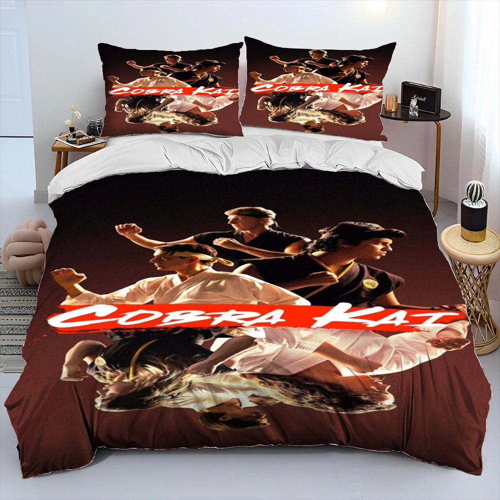 3D Cobra Kai Amanda TV Karate Comforter Bedding Set,Duvet Cover Bed Set Quilt Cover Pillowcase,King Queen Size Bedding Set kids