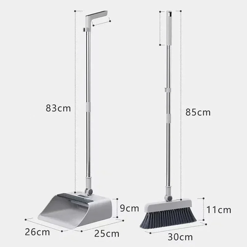 Household Household Cleaning Tools, Silicone Floor Picker Broom, Dustpan Mops, Rotary Set, Rotating Brushes