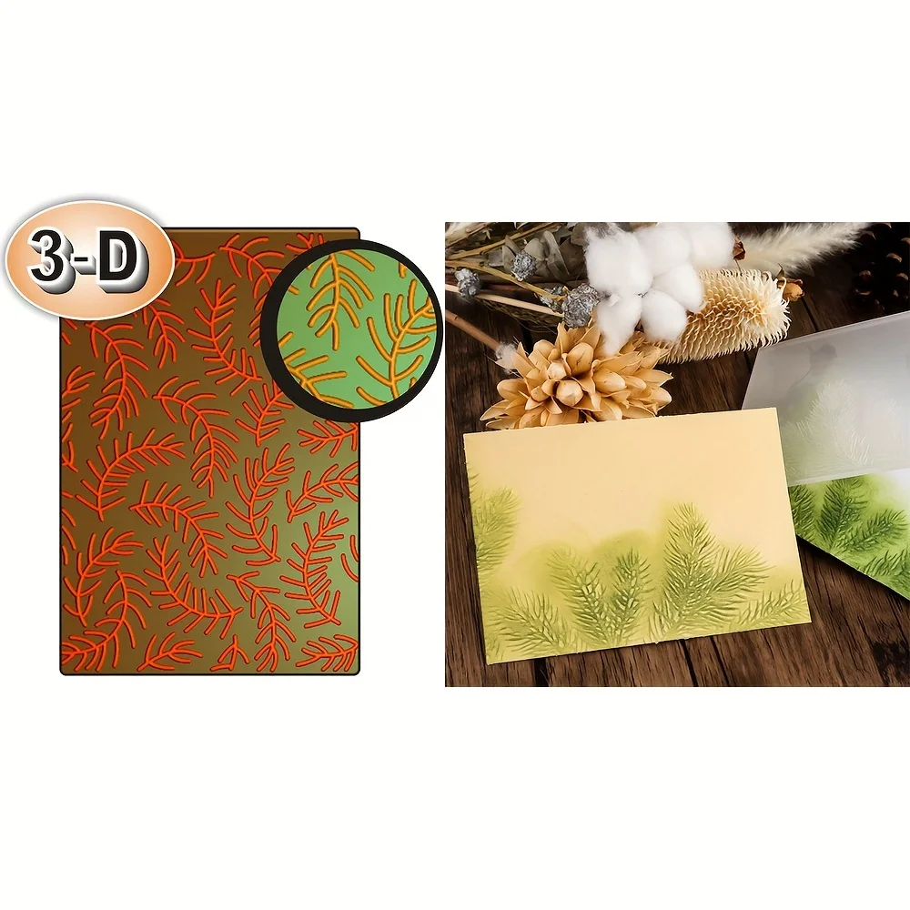 

Nettles Leaves 3D Embossing Folder For Adding Texture And Dimension to Craft Project Scrabooking Card Making Embossed Forder