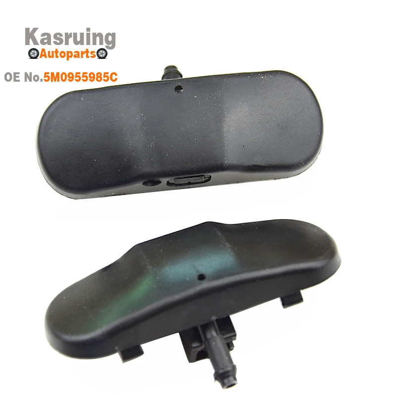 2PCS New Windshield Washer Nozzle 5M0955985C 1T0955985 2KD955985 For VW Rabbit Jetta Golf MK5 MK6 Tiguan Touran Caddy