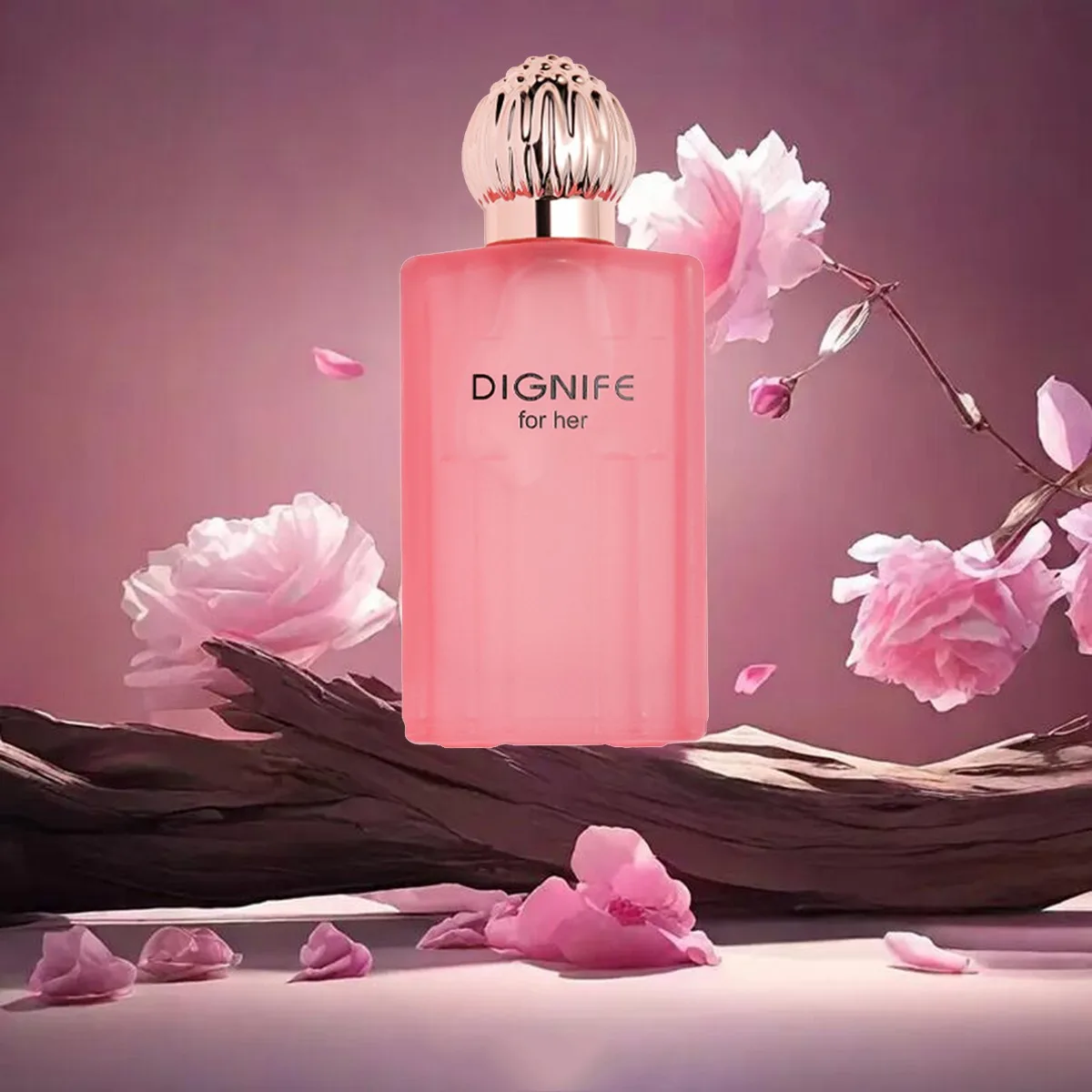 DIGINIFE Women's eau de toilette -2.03 ounces, fresh floral fragrance, long-lasting fragrance, phosphorus free liquid perfume, suitable for dating and daily wear, the perfect gift for her, romantic fragrance | elegant bottle design | gradual glass bottle