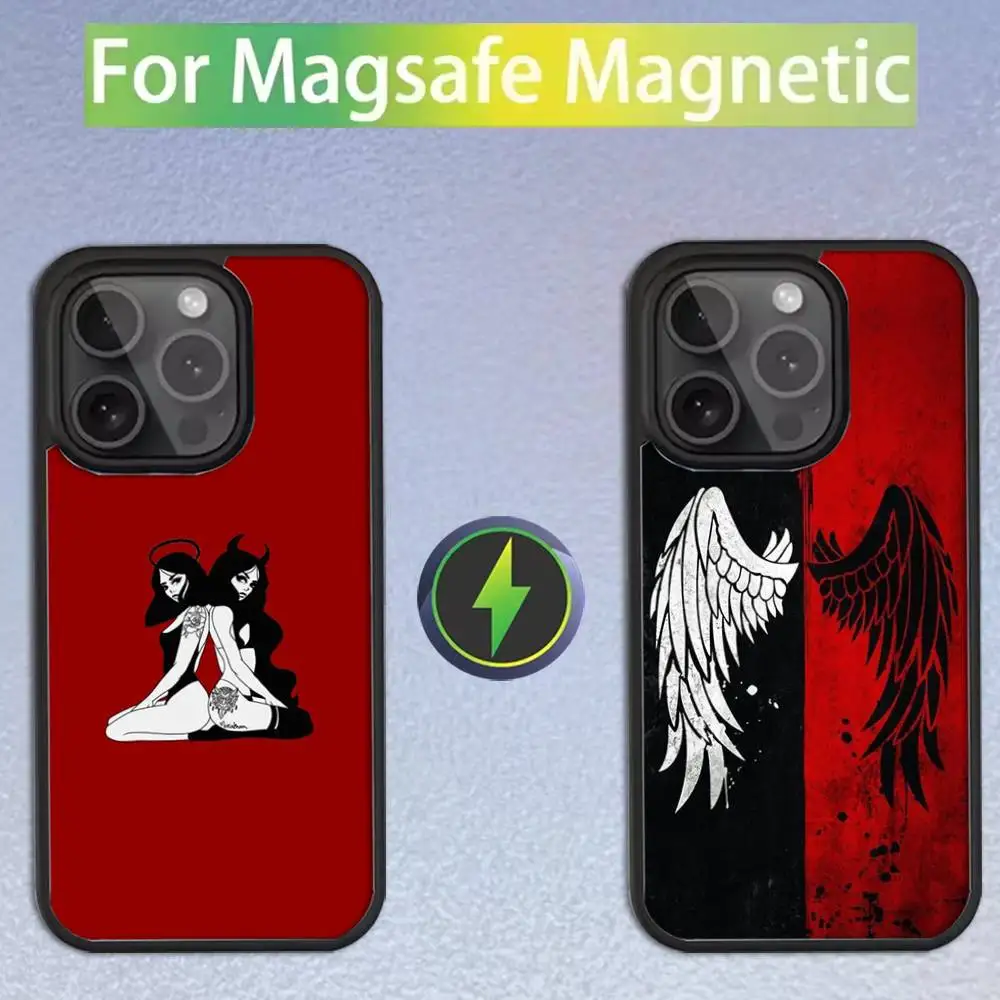

Devil & Angel Phone Case For iPhone 16,15,14,13,12,11,Pro,Max,Plus,Mini,SE Magsafe Magnetic Wireless Charging