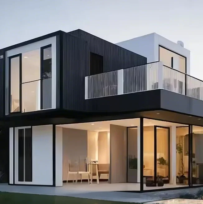 Energy-Efficient Modern Prefabricated Villa and Hotel House with Galvanized Light Gauge Steel Frame Structure