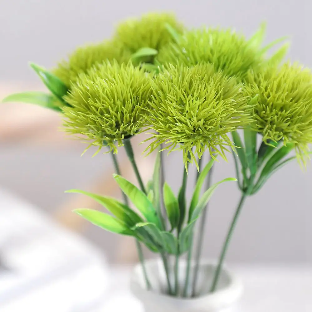 5/10Pcs Artificial Plants Dandelion Bouquet Vases For Home Decor Wedding Decorative Fake Flowers Needlework Ornamental Flowerpot