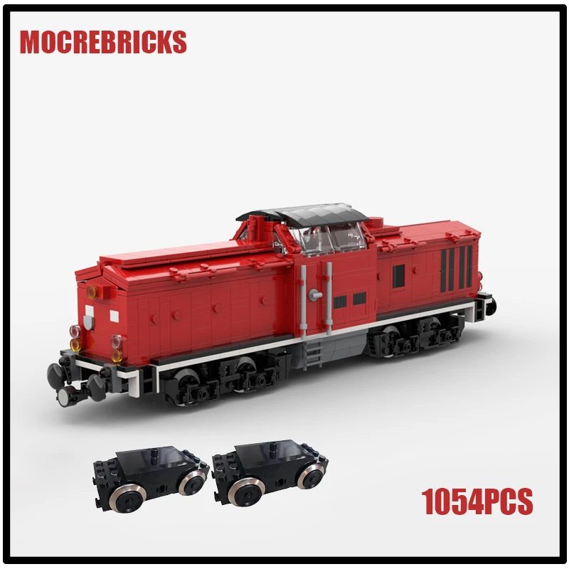 

City Freight Train DB BR 204 German Railway Diesel Locomotive MOC Technology Building Blocks Model Kid's Bricks Toys Xmas Gifts