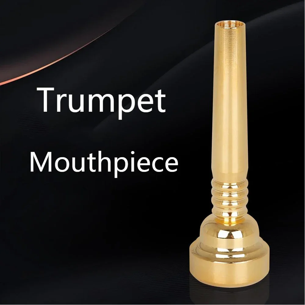 ﻿ 17C Golden Trumpet Mouthpiece Bugle Mouth Musical Instrument Parts Replacement High quality Tone  Brass Instrument Accessories