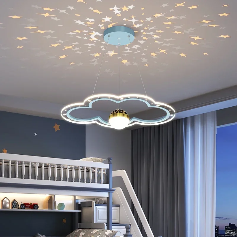 2023 lampadario in acrilico luce studio per bambini camera da letto stella ombra nuvola fiori lampadario a soffitto lampada decorazione soggiorno