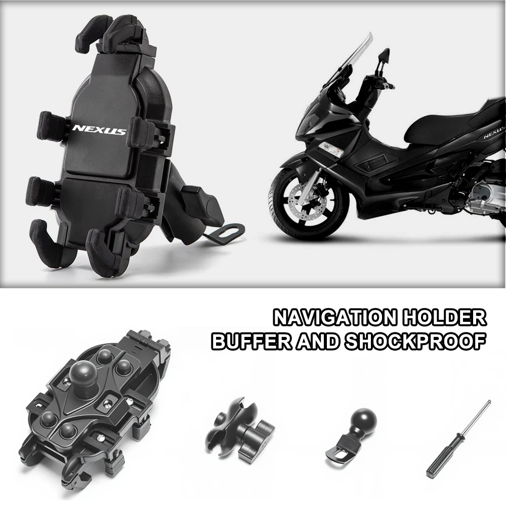 Motorcycle Phone Mount Non-Slip Pad Anti-Rust Anti-Shake Holder For Nexus 500 Runner 50 125 200 Gilera GP800 Fuoco Nexus 500