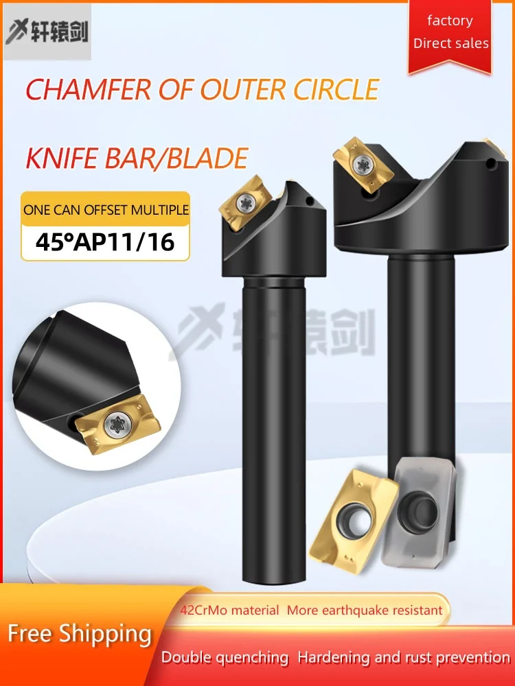 

W45 B30 B45 B60 AP16 AP11 C16T1 C20T1 C20T2 C25T2 Фреза для снятия фаски Держатель инструмента APMT1135PDER-XM Пластины APMT1604PDER-M2