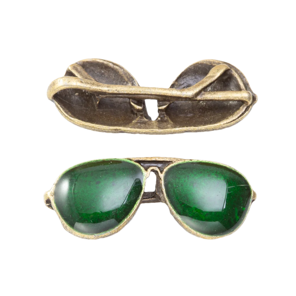 10PCS 28*10.5MM Drop Oil Sunglasses Charms Zinc Alloy Fashion Accessories Retro Sun Glasses Pendants Earrings Hair Decor EF4289