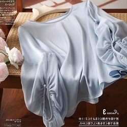Office Lady Thin Chiffon Loose Shirt Tops Women Clothing Summer New Solid Simplicity All-match Vintage Blouse Fashion Casual