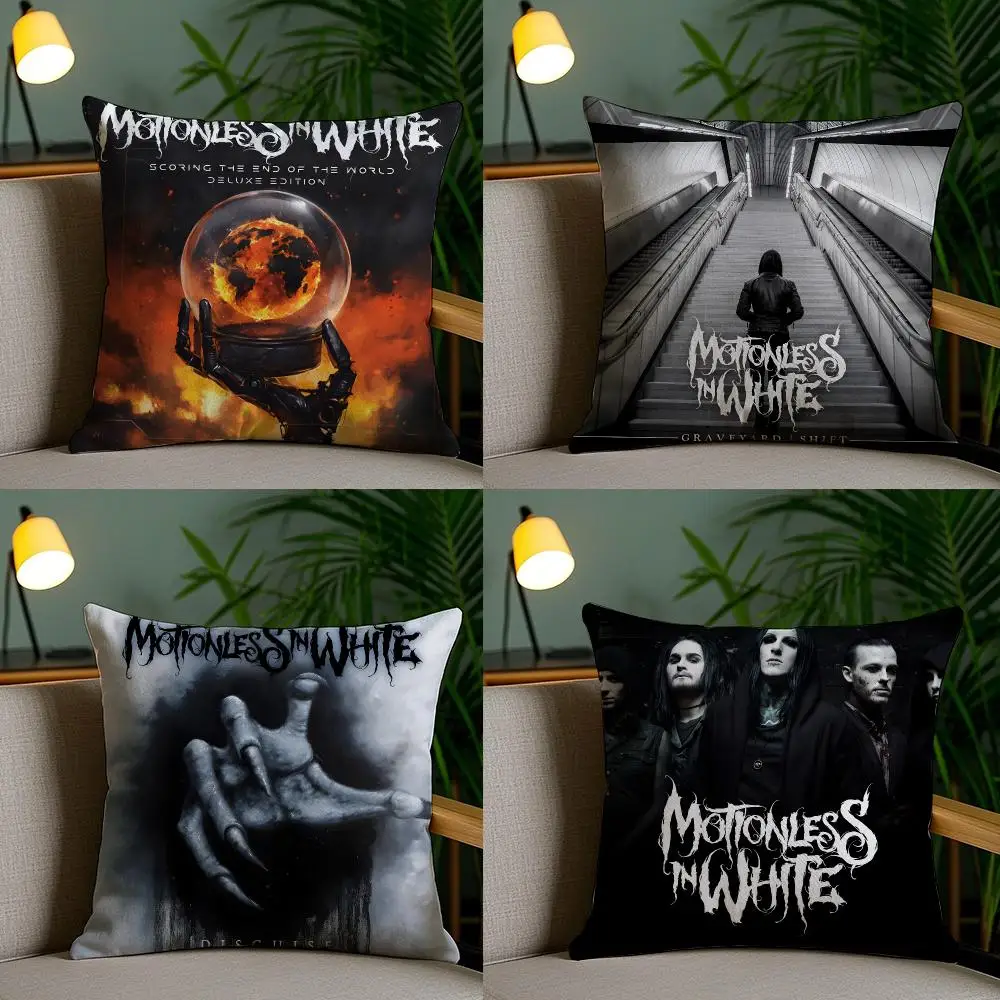 M-motionless In White Band Cushion Cover Cushion Cover Soft Washable Pillow Case Multi-Scene For Couch Bed Travel Office Use