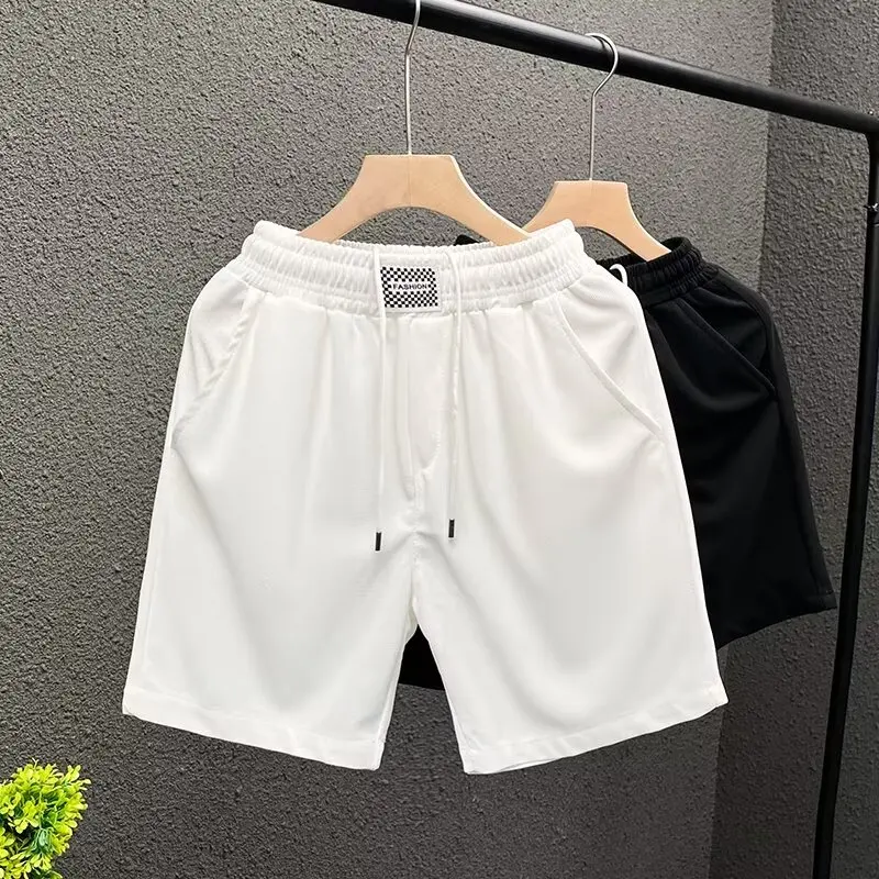 

High End Casual Shorts Men's 2024 Summer New Trend Thin Style Trendy Sports Slim Fit Five Quarter Pants Streetwear Fitness