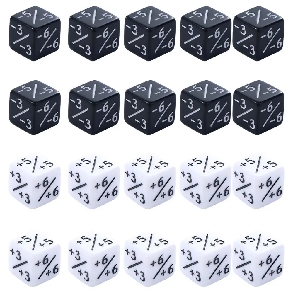 Board Games Entertainment Family Party Negative -1/-1 Positive +1/+1 Dice Counters Game Toys 6 Sided Dice Plus minus dic