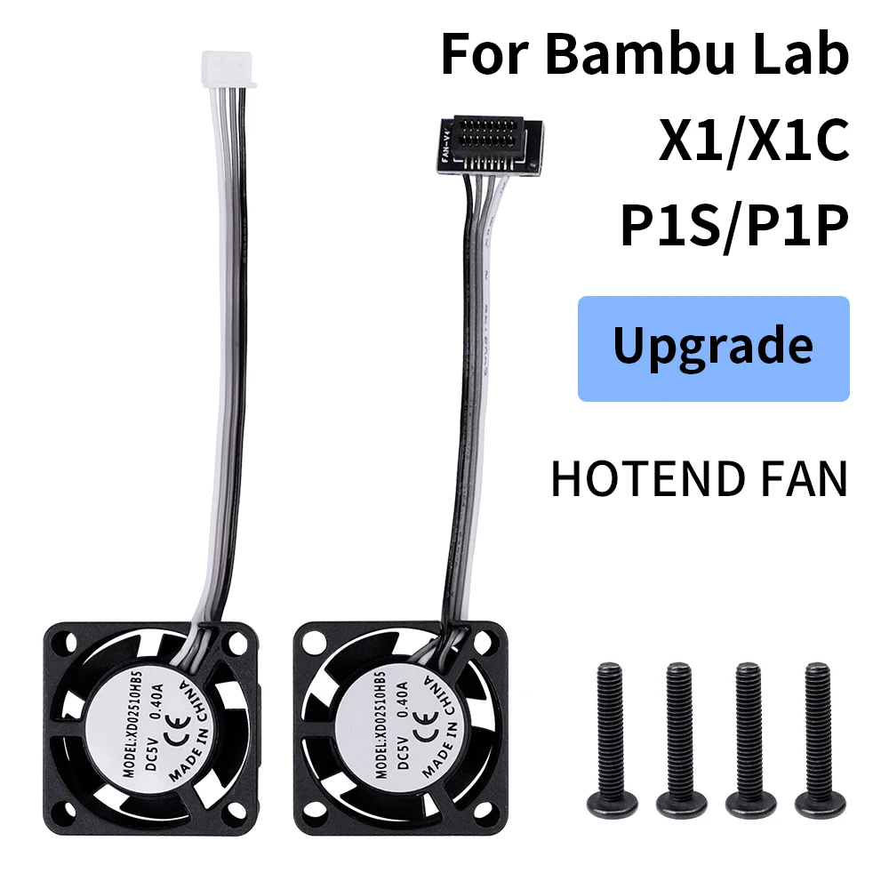 

For Bambu Lab X1/P1 2510 Fan Hotend Cooling Fan with Cable Quick Cooling Fan for Bamboo X1 X1C P1S P1P 3D Printer Accessories