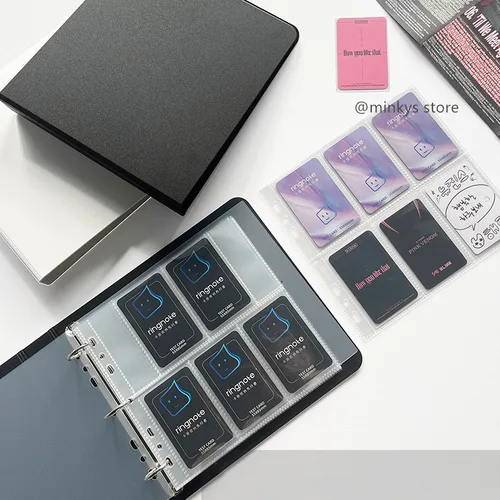 Imagen 2 del producto MINKYS-Carpeta de tarjetas fotográficas Kawaii, álbum de fotos de gran capacidad, carpeta de tarjetas Kpop de 3 pulgadas, 5/6/9 espacios