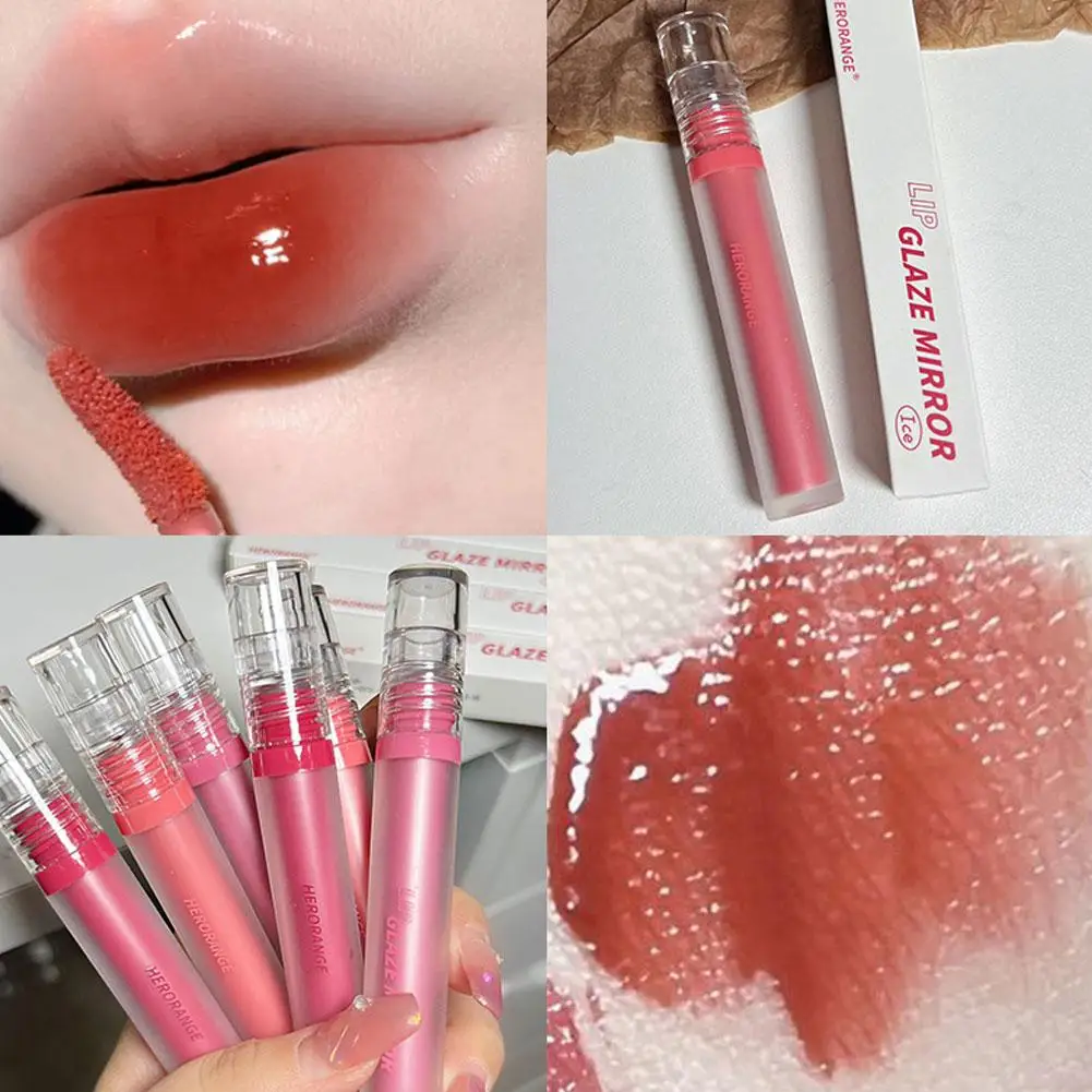 Lip Glaze Mirror Water Lip Gloss Moisture Lipstick Lips Tea 6 Makeup Milk Lip Cosmetics Tint Colors Lipgloss Red Watery O1m9