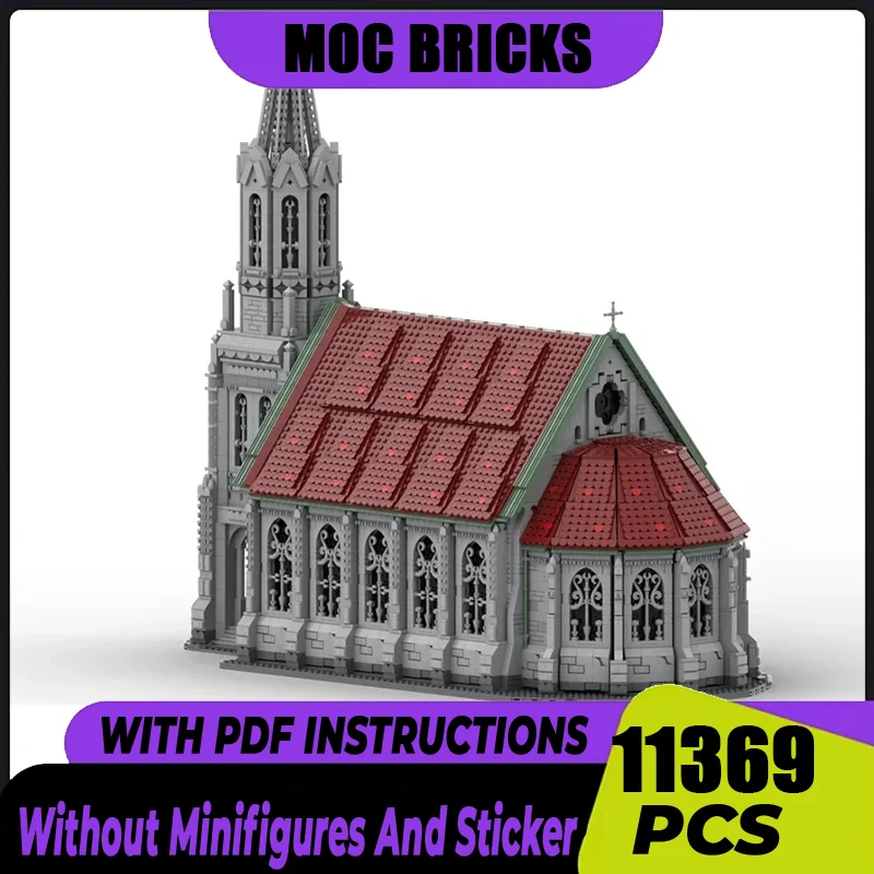 Modular City Building Model Moc Building Blocks Church Model Technology Bricks DIY Assembly Toys Construstion Holiday Gifts