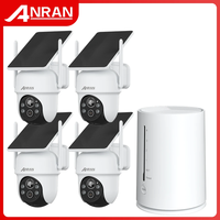 ANRAN 2K Solar Battery Camera Kit Outdoor Wireless 360° PTZ Surveillance Security Wifi Camera Set Humanoid Detection Siren Alarm