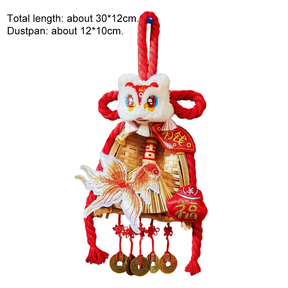 New Year Door Decor CNY Hanging Ornament New Year Celebrations Intricate Embroidery Classic Patterns Suede Material