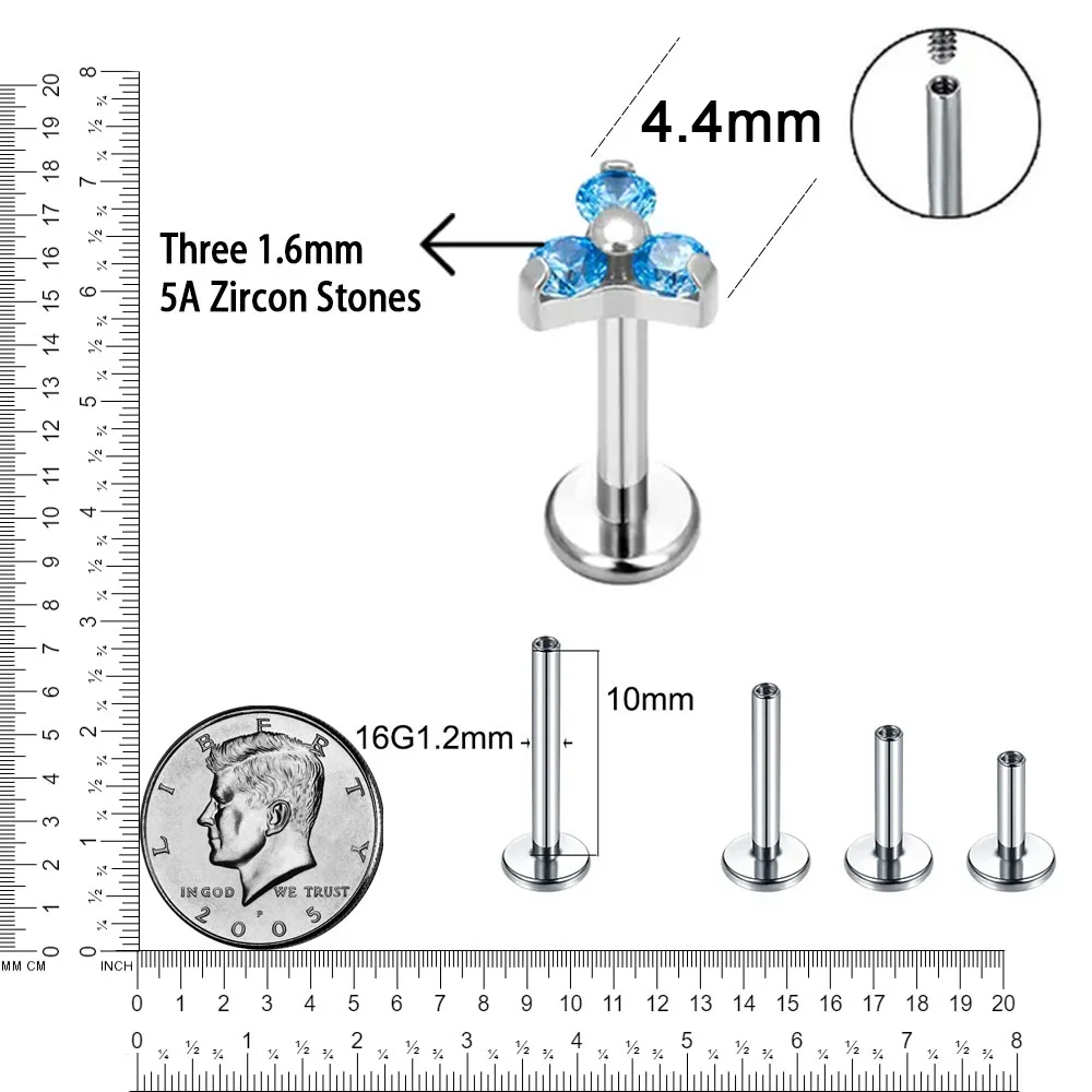 ASTM F136 Titanium Nose Piercing Petal Earrings For Women Labret Lip Rings Goth Ear Tragus Studs Accessories Fine Jewelry