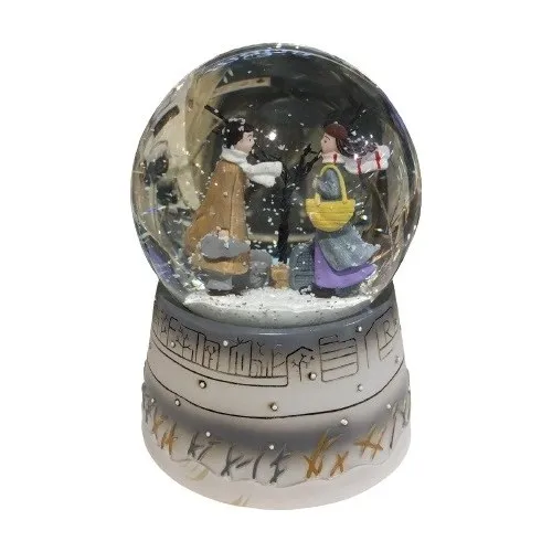 Matia 2021 Christmas Winter Tale Illuminated and Musical Snow Globe 16 cm