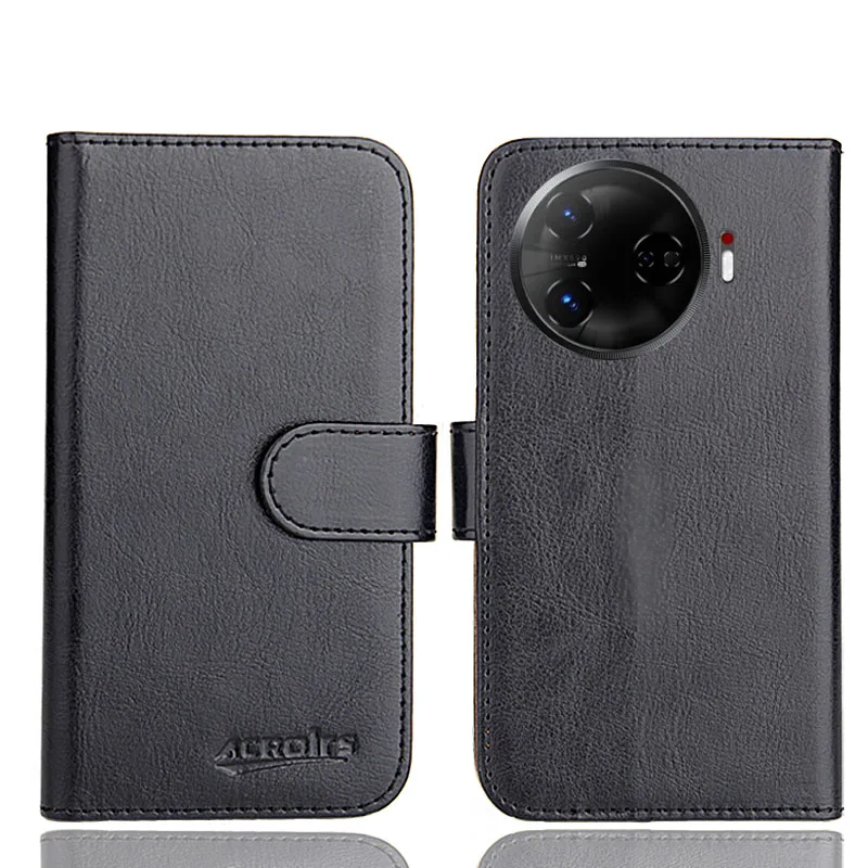 حافظة Tecno Camon 12 15 17 18 30 Premier Pro 5G 6 ألوان قابلة للطي من الجلد الناعم بتصميم كلاسيكي حصري للهاتف غطاء حصان مجنون