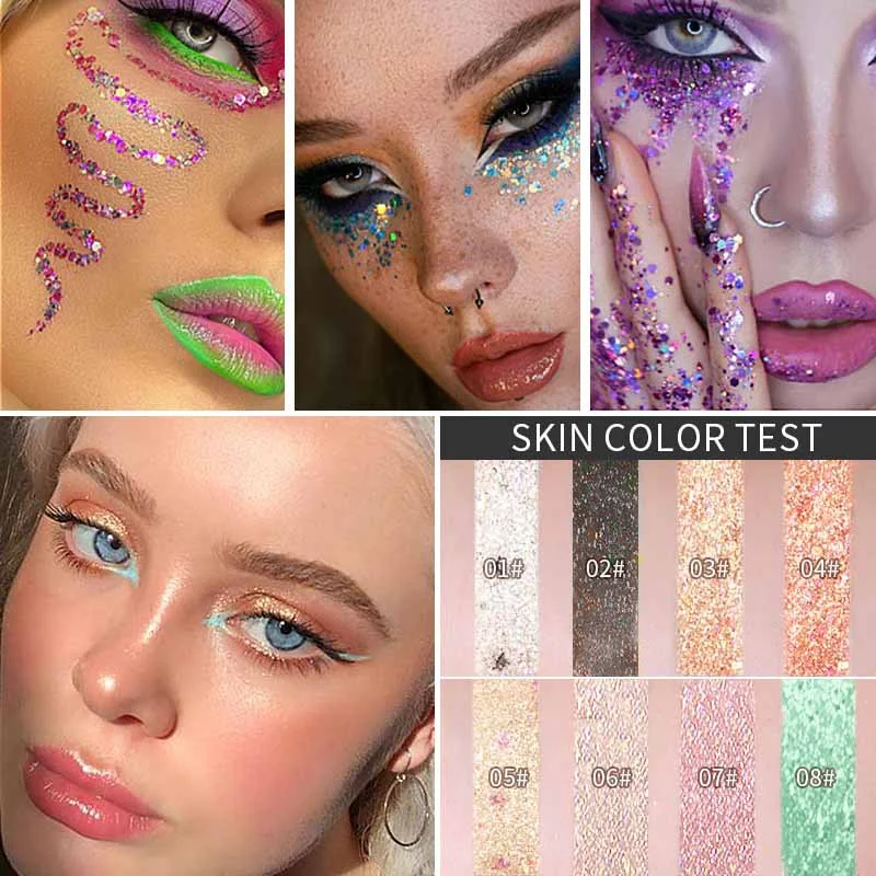 일본 화장품 15 Colors Liquid Pigment Eyeshadow Light Waterproof Glitter Shimmer Metallic Diamond Liquid Eye Shadow Beauty Cosmetics