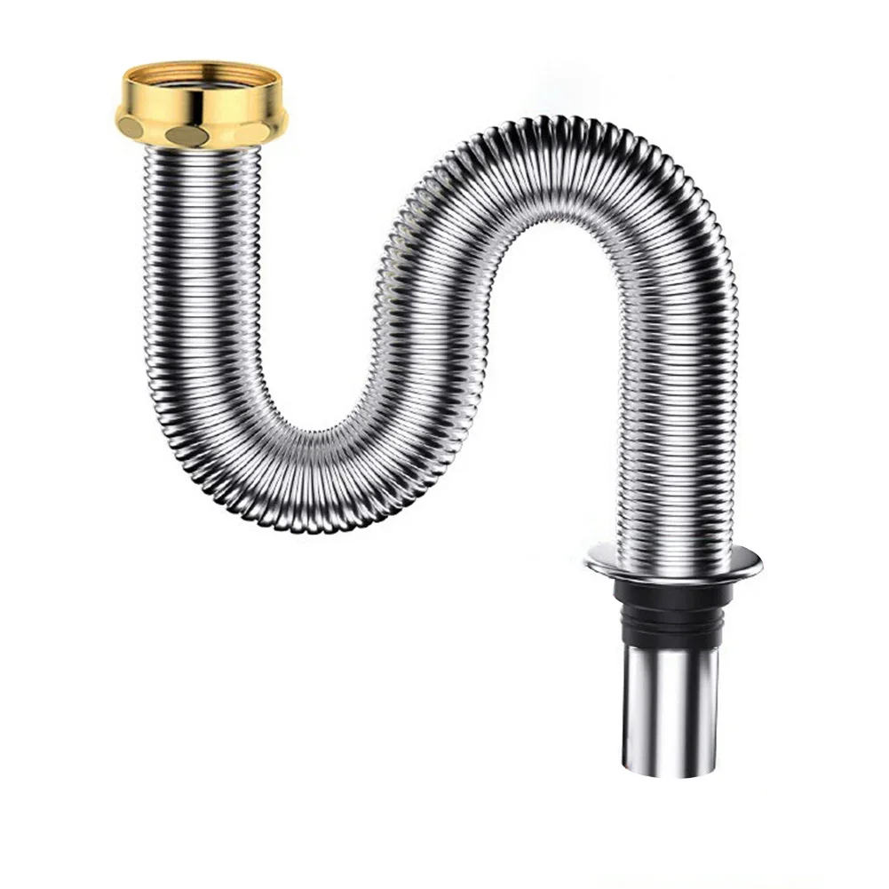 Bathroom Installation Stainless Steel Sink Drain Waste Drain Bathroom 80 Cm Silver Finish 304 Stainless Steel Material