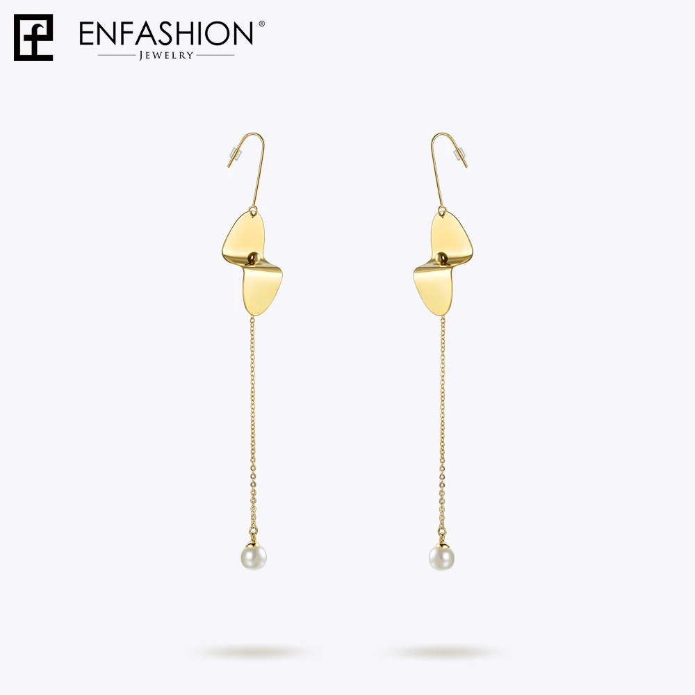 Enfashion-Boucles d'Oreilles en Acier Inoxydable pour Femme, Couleur Or, Bijoux à la Mode, Vente en Gros, 181056