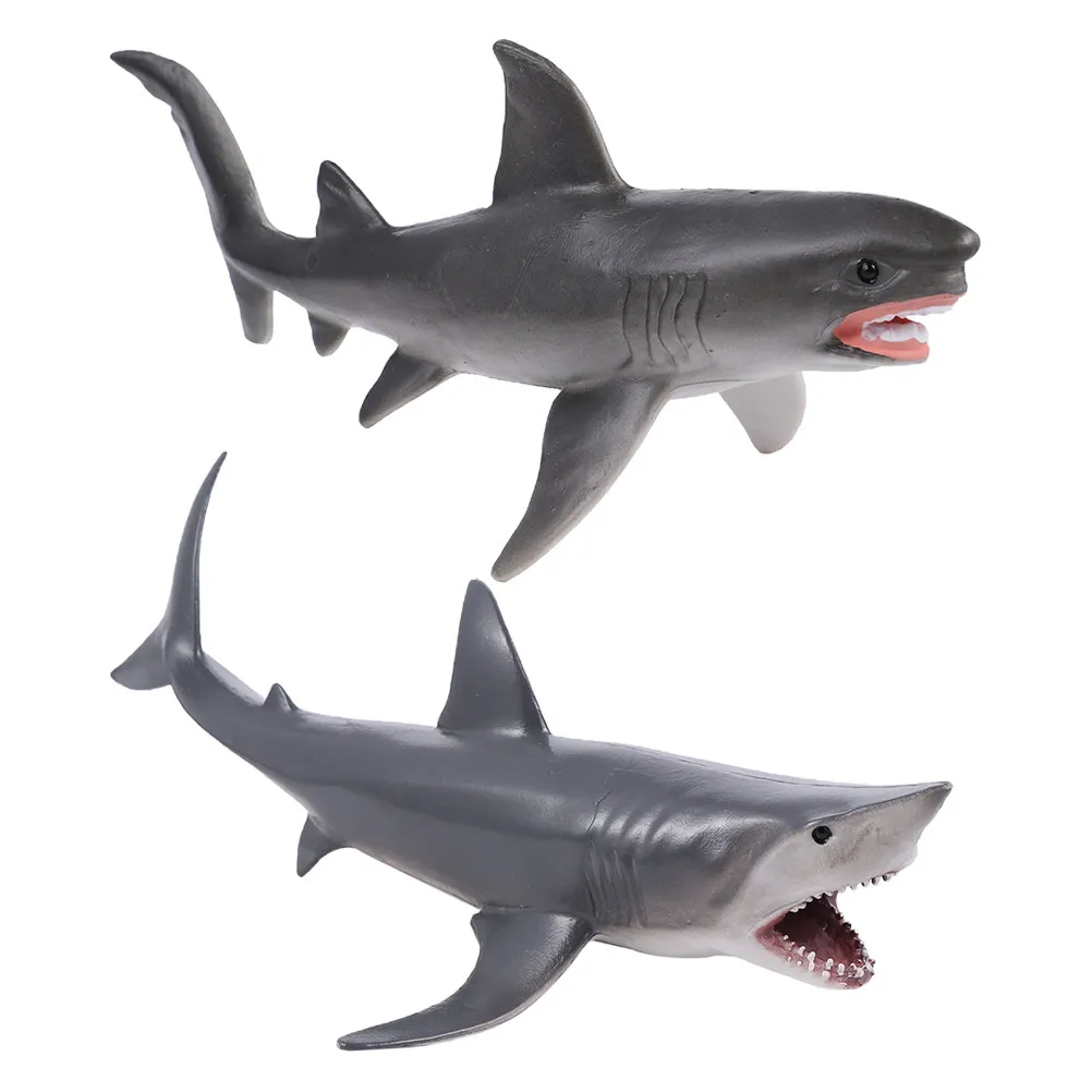 Figurines d'animaux marins en plastique, 2 pièces, simulation de requin, outil pédagogique éducatif pour enfants, développement de l'intelligence