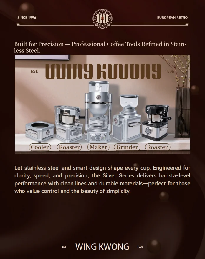 WING KWONG Retro Oak Automatic Drip Coffee Maker 4 Temp Auto Tea Function CE CB Electric Drip Machine For Household Use
