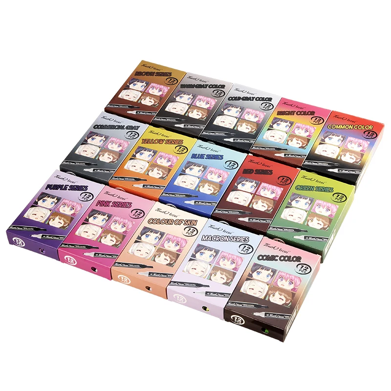 ปากกามาร์กเกอร์แอลกอฮอล์, ปากกามาร์กเกอร์แบบถาวรแบบแปรงคู่, ปากกามาร์กเกอร์ระบายสี, สำหรับการสร้างการ์ดภาพวาดหนังสือ, ของขวัญคริสต์มาส