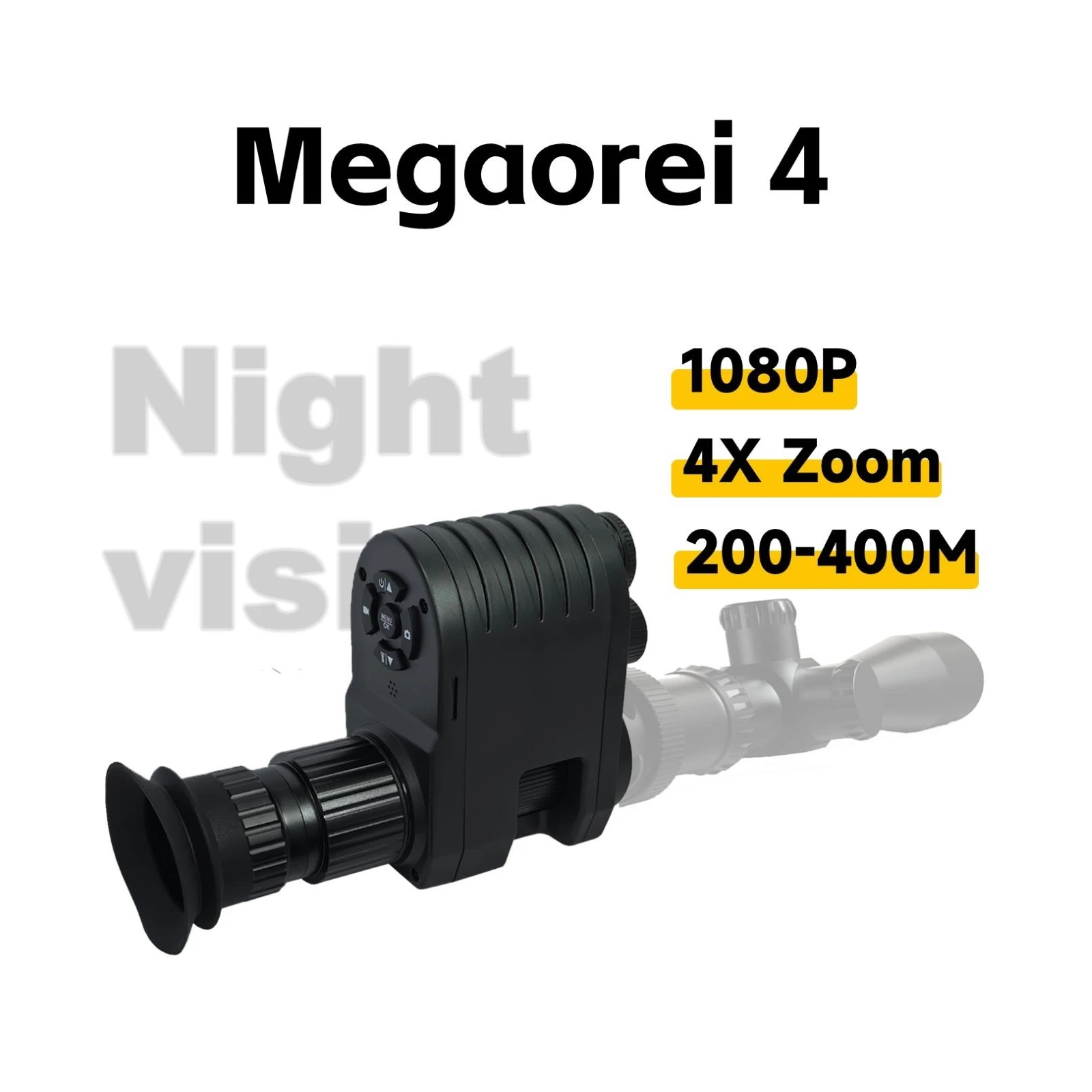 

New Arrival Megaorei 4 Digital Night Vision Scope Rifle Scope Optics Hunting Cameras HD1080P full size screen 850nm Laser IR