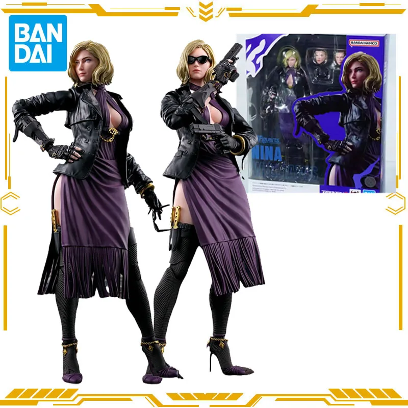 Bandai Original Genuine S.H.Figuarts Tekken 8 Nina Williams Action Figure Toys for Boys Girls Gift Collectible Model Ornaments
