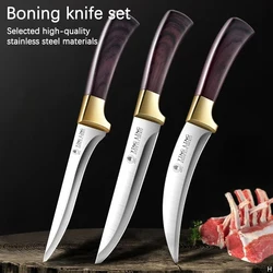 Professional Boning Knife, Sharp Cutting Knife, Chef's Kitchen Knife, Skin Peeling and Meat Cutting Knives KR9195
