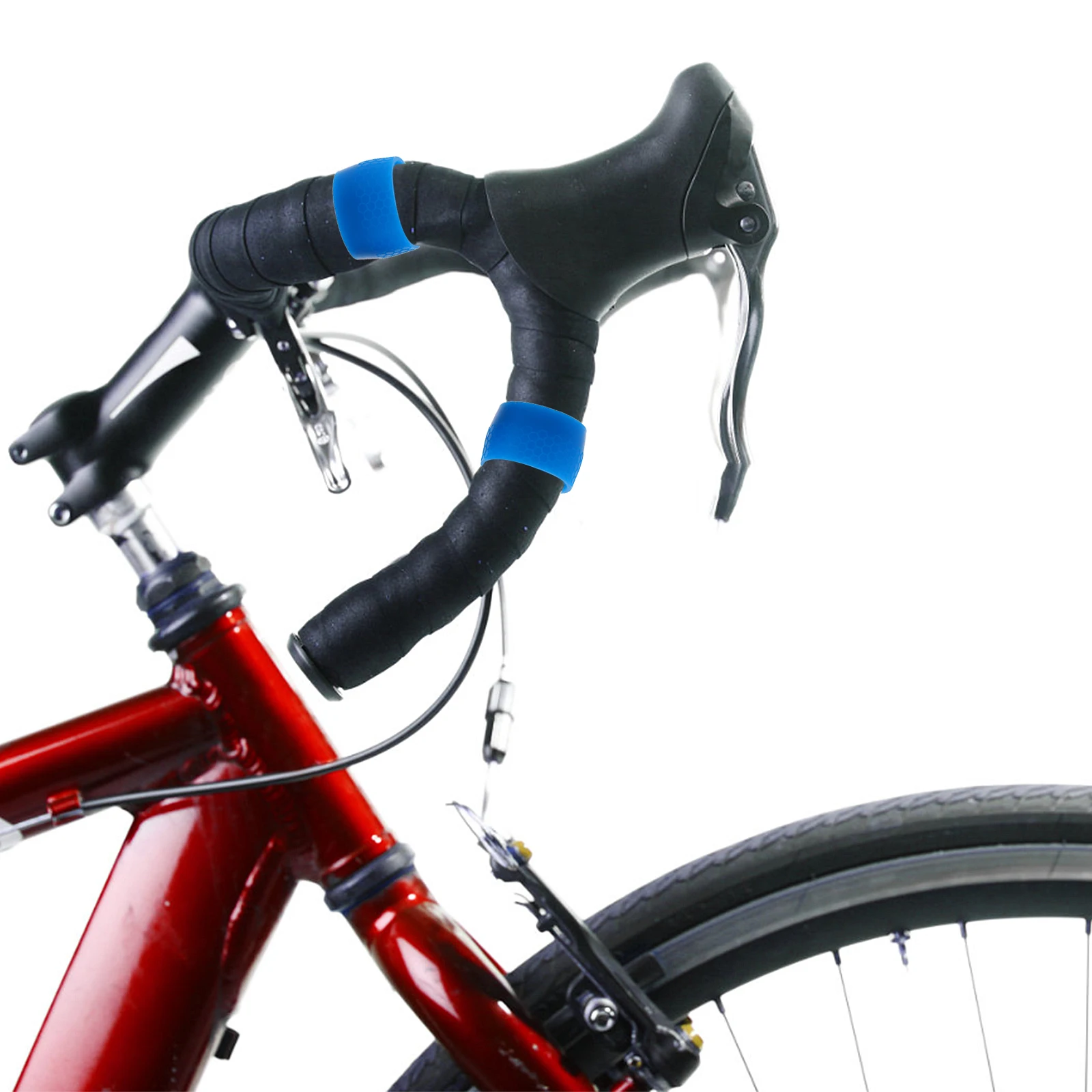 

2pcs Bicycle Handlebar Fixed Ring Retaining Loop For Kids Bike Mountain Scooter With Nonslip Silicone Grips