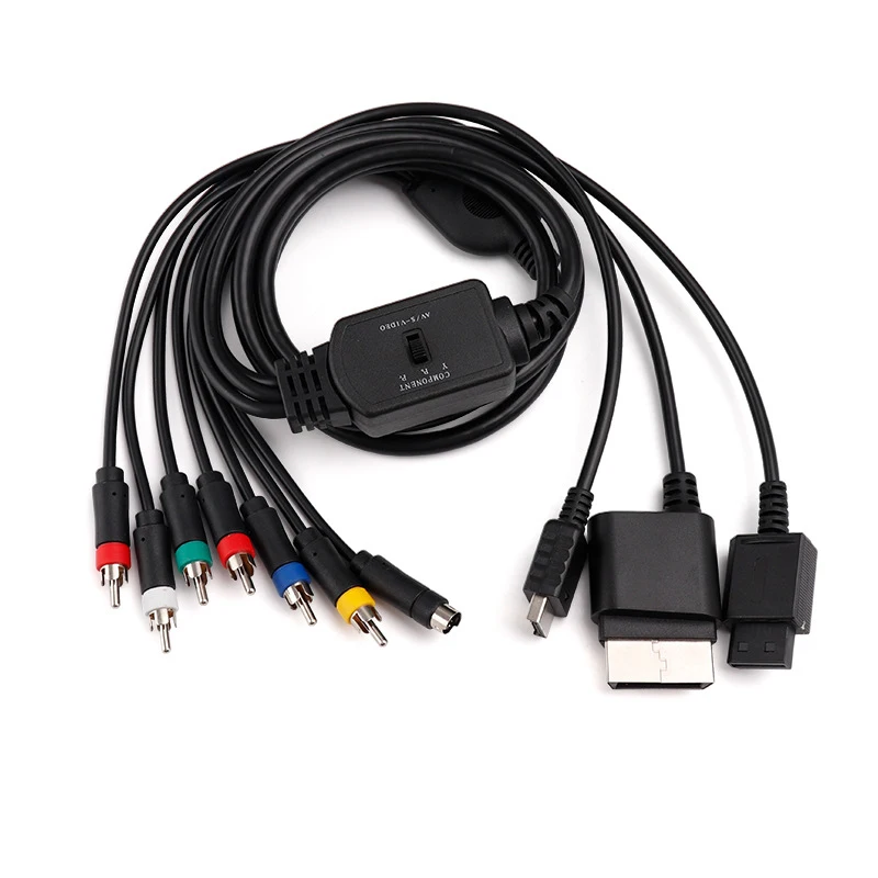 1.8 Meters For Xbox360/wii/ps2/ps3 Shared S-av Color Difference AV Cable