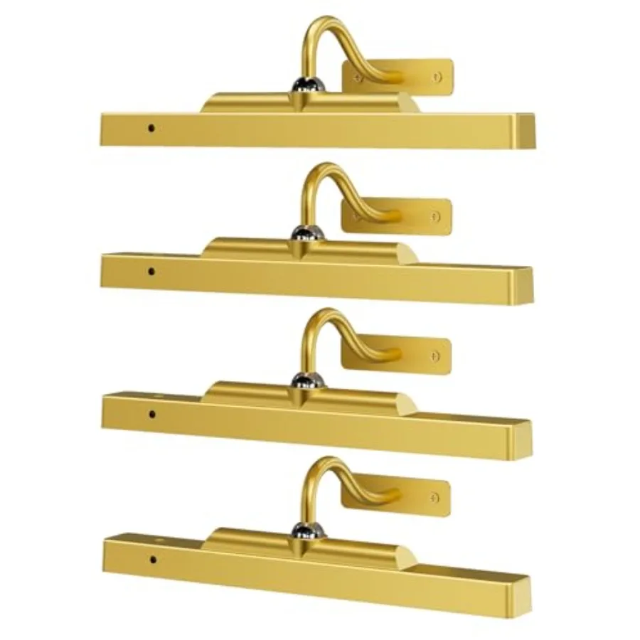 

Комплект из 4 беспроводных светильников для картин 12 дюймов с пультом ДУ, таймером и 3 режимами цветовой температуры для гостиной и спальни