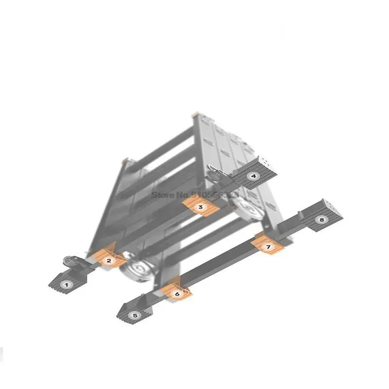 Scala pieghevole multiuso scala telescopica in lega di alluminio Engineerin scala a spina di pesce addensare scala dritta da 4mm 3.7m