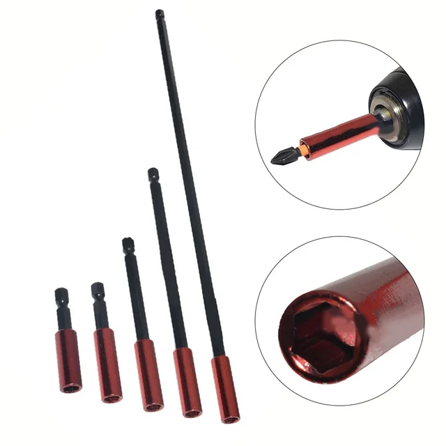 1PC/5PC wiertarka elektryczna wkrętak magnetyczny Bit regulowany uchwyt przedłużający Bar 1/4 In uchwyt sześciokątny szybkozłączka części do elektronarzędzi
