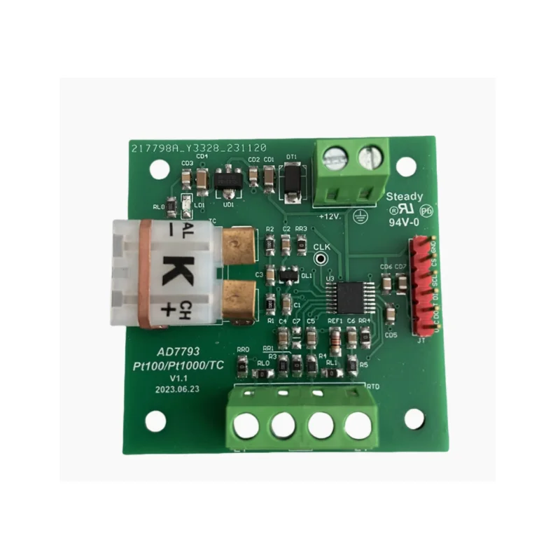 AD7793 high-precision K thermocouple temperature measurement PT100/PT1000 two, three, and four wire temperature measurement