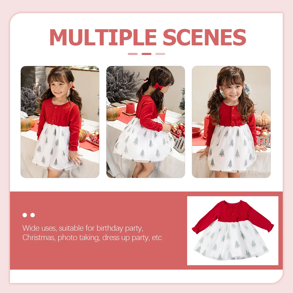 

Платье в виде рождественской елки для девочек, детская танцевальная одежда с длинными рукавами для малышей, зимний карнавальный костюм, праздничная одежда, маленькие платья